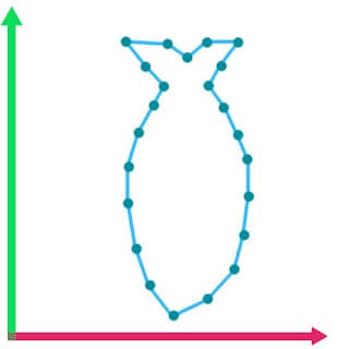 fish mesh outline