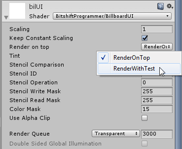 Unity billboard inspector UI